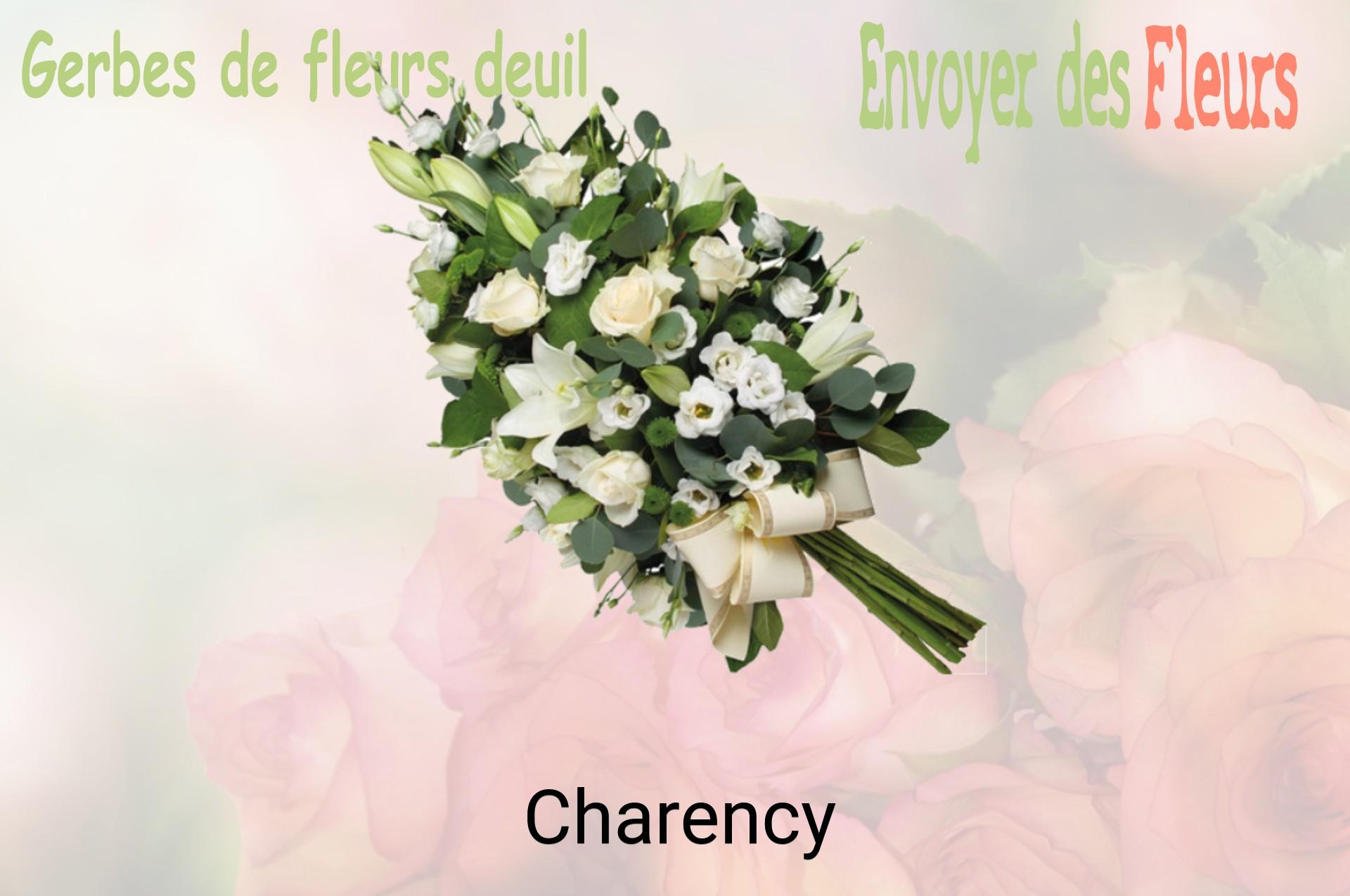 Gerbe de fleurs de deuil livrée à Charency
